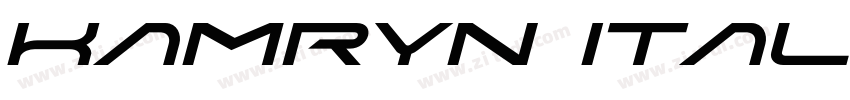 Kamryn Italic字体转换